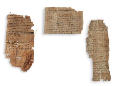 Drei Papyrus Handschriften